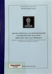 Chương trình đào tạo trình độ đại học ngành Ngôn ngữ Hàn Quốc, hình thức đào tạo chính quy