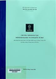 Chương trình đào tạo trình độ đại học ngành Quốc tế học, hệ chính quy