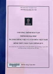 Chương trình đào tạo trình độ đại học ngành Tiếng Việt và Văn hóa Việt Nam, hình thức đào tạo chính quy