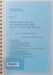 Chương trình tiếng Anh (các trình độ) cho cán bộ quản lý và công chức nhà nước