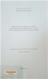 Biên soạn bộ câu hỏi trắc nghiệm học phần kinh tế chính trị Mác - Lê Nin dùng cho sinh viên trường đại học Hà Nội