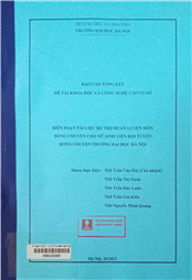 Biên soạn tài liệu bổ trợ huấn huyện môn bóng chuyền cho nữ sinh viên đội tuyển bóng chuyền trường Đại học Hà Nội