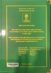 The nature of the morphological awareness and its role in vocabulary development and reading comprehension =