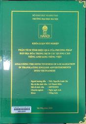 Analyzing the effectiveness of localization in translating English advertisements into Vietnamese =