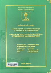 Applying machine learning and artificial intelligence in game development =