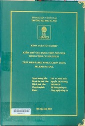 Test web-based application using selenium tool =