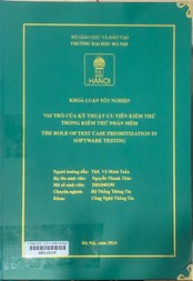 The role of test case prioritization in software testing =