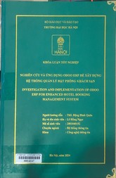 Investigation and implementation of Odoo ERP for enhanced hotel booking management system =