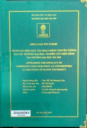 Appraising the efficacy of communication strategy at universities a case study of Hanoi university =