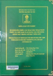 Smalltalk in Vietnam und Deutschland - ein vergleich und die vermittlung im Dafunterricht =
