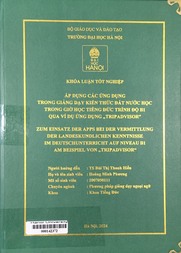 Zum einsatz der apps bei der vermittlung der landeskundlichen kenntnisse im Deutschunterricht auf niveau B1 am beispiel von “Tripadvisor“ =