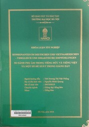 Konsonanten im Deutschen und Vietnamesischen - vergleich und didaktische empfehlungen =