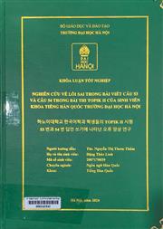 하노이대학교 한국어학과 학생들의 TOPIK II 시험 53 번과 54 번 답안 쓰기에 나타난 오류 양상 연구 =