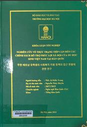 주한 베트남 유학생의 사회복지 지원 정책의 접근 현황에 관한 연구 =