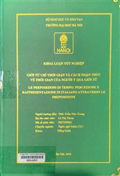 Le preposizioni di tempo Percezione e rappresentazione in Italiano attraverso le preposizioni =