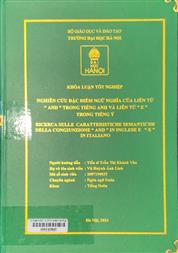 Ricerca sulle caratteristiche semantiche della congiunzione "AND" in inglese e "E" in Italiano =