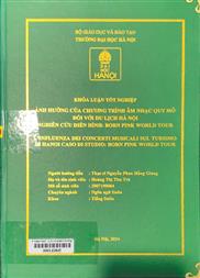 L'influenza dei concerti musicali sul turismo di Hanoi caso di studio Born pink world tour =