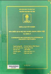 Confronto del rapporto di antonimia in Italiano e Vietnamita =