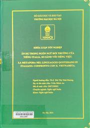 La metafora nel linguaggio quotidiano in Italiano. Confronto con il Vietnamita =