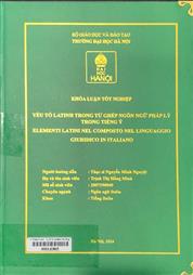 Elementi latini nel composto nel linguaggio giuridico in Italiano =