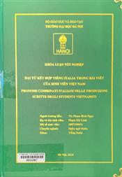Pronomi combinati Italiani nelle produzioni scritte degli studenti Vietnamiti =
