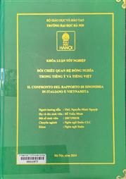 Il confronto del rapporto di sinonimia in Italiano e VietNamita =