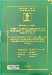 La conservazione e lo sviluppo delle tecniche artigianali tradizionali in contesto della promozione turistica nella provincia di Ha Giang =