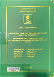 La stagionalità e le proposte per la destagionalizzazione turistica alla pagoda di Huong =