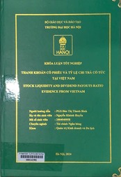 Stock liquidity and dividend payouts ratio evidence from Vietnam =