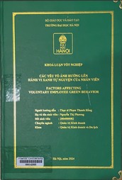 Factors affecting voluntary employee green behavior =