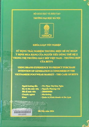Using brand experience to predict purchase intention of generation Z consumers in Vietnamese footwear market – the case of Biti’s =