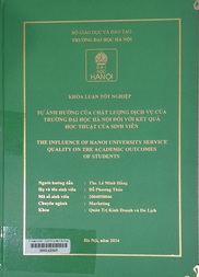 The influence of Hanoi university service quality on the academic outcomes of students =