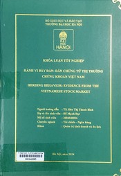 Herding behavior evidence from the Vietnamese stock market =