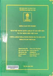 China-Asean relations from 2014 to 2024 and impacts on Vietnam =