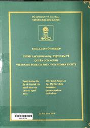 Vietnam's foreign policy on human rights =