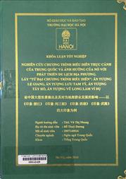 论中国大型实景演出及其对当地旅游业发展的影响 ——以《印象·丽江》《印象·刘三姐》《印象·西湖》《印象·武隆》四大印象为例 =