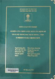 汉译越视译中关系从句翻译技巧研究 =