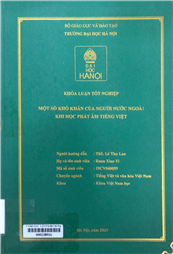 Một số khó khăn của người nước ngoài khi học phát âm tiếng Việt