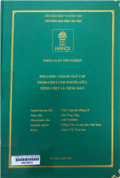 Đối chiếu thành ngữ chỉ phẩm chất con người giữa Tiếng Việt và Tiếng Hán