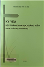 Kỷ yếu hội thảo khoa học giảng viên khoa giáo dục chính trị