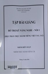 Tài liệu bổ trợ kỹ năng nghe - nói 1