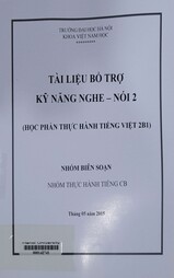 Tài liệu bổ trợ kỹ năng nghe - nói 2