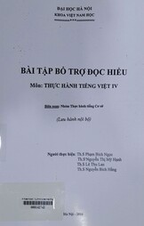 Bài tập bổ trợ Đọc hiểu môn Thực hành tiếng Việt IV