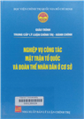 Nghiệp vụ công tác Mặt trận Tổ quốc và đoàn thể nhân dân ở cơ sở