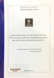 Biên soạn bộ câu hỏi trắc nghiệm khách quan học phần Tiếng Việt trong hành chức