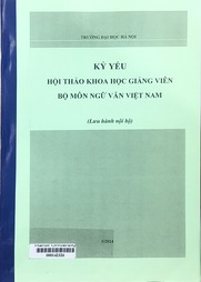 Kỷ yếu hội thảo khoa học giảng viên Bộ môn Ngữ văn Việt Nam