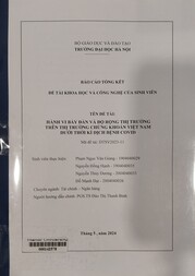 Hành vi bầy đàn và độ rộng thị trường trên thị trường chứng khoán Việt Nam dưới thời kỳ dịch bệnh Covid