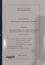 Thanh khoản cổ phiếu, động lượng, và lợi nhuận cổ phiếu trên thị trường chứng khoán Việt Nam