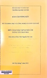 Biên soạn bài tập luyện âm tiếng Tây Ban Nha