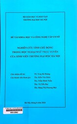 Nghiên cứu tính chủ động trong học ngoại ngữ trực tuyến của sinh viên trường đại học Hà Nội